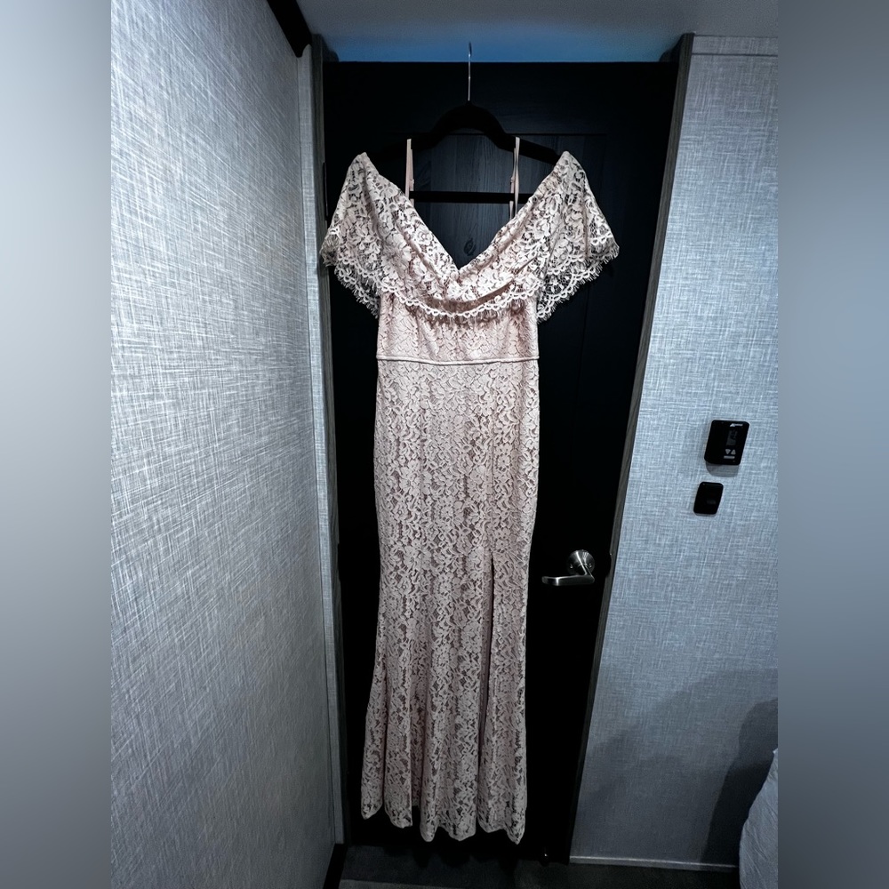 Lulus Light Pink floor length dress